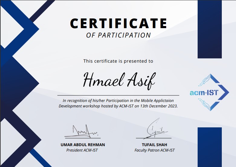 hmael asif certification